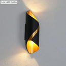 GobekUsa Metal Wall Light with Post-Modern LED Technology, Black & Gold Finish