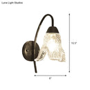 GobekUsa Post-Modern Black Metal Wall Mount Light with Clear Crystal Shade - Trapezoid/Flower/Drum Design