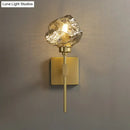 GobekUsa Post Modern Brass Ice Block Wall Light Sconce with Amber/Smoke Gray Glass - Wall Mounted Lamp for Living Room