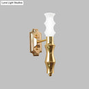 GobekUsa Post-Modern Bamboo Sconce Metal 1 Light Brass Fixture for Living Room Lighting