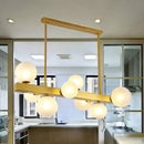 GobekUsa Gold Finish Chandelier with Orb Shade - Post Modern Design, 8 Lights - Perfect for Dining Room