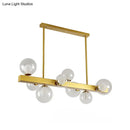 GobekUsa Gold Finish Chandelier with Orb Shade - Post Modern Design, 8 Lights - Perfect for Dining Room