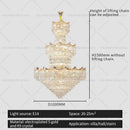 GobekUsa Crystal Duplex Chandelier: Post-Modern Luxury Living Room Club Villa Lighting