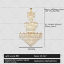 GobekUsa Crystal Duplex Chandelier: Post-Modern Luxury Living Room Club Villa Lighting