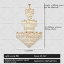 GobekUsa Crystal Duplex Chandelier: Post-Modern Luxury Living Room Club Villa Lighting