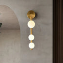 GobekUsa Gold Finish 3-Head Metal Wall Sconce for Corner - Post-Modern, Vertical Mount