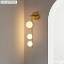 GobekUsa Gold Finish 3-Head Metal Wall Sconce for Corner - Post-Modern, Vertical Mount