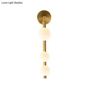 GobekUsa Gold Finish 3-Head Metal Wall Sconce for Corner - Post-Modern, Vertical Mount