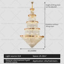 GobekUsa Grand Hall Crystal Chandelier Spiral Staircase Post-Modern Light Luxury Lighting