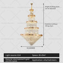 GobekUsa Grand Hall Crystal Chandelier Spiral Staircase Post-Modern Light Luxury Lighting
