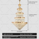 GobekUsa Grand Hall Crystal Chandelier Spiral Staircase Post-Modern Light Luxury Lighting