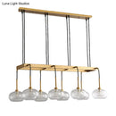 GobekUsa Post-Modern Island Chandelier with Clear Glass and Gold Finish - 6/8 LED Lights and Canopy Options