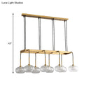 GobekUsa Post-Modern Island Chandelier with Clear Glass and Gold Finish - 6/8 LED Lights and Canopy Options