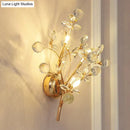 GobekUsa Post Modern Luxury Branch Style Crystal LED Wall Lamp