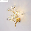 GobekUsa Post Modern Luxury Branch Style Crystal LED Wall Lamp