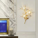 GobekUsa Post Modern Luxury Branch Style Crystal LED Wall Lamp