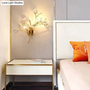 GobekUsa Post Modern Luxury Branch Style Crystal LED Wall Lamp