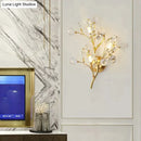 GobekUsa Post Modern Luxury Branch Style Crystal LED Wall Lamp