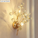 GobekUsa Post Modern Luxury Branch Style Crystal LED Wall Lamp