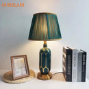 GobekUsa Blue Ceramic Table Lamp | Post Modern American Style | Bedroom Living Room Lighting