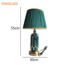 GobekUsa Blue Ceramic Table Lamp | Post Modern American Style | Bedroom Living Room Lighting