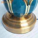 GobekUsa Blue Ceramic Table Lamp | Post Modern American Style | Bedroom Living Room Lighting