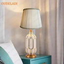 GobekUsa Blue Ceramic Table Lamp | Post Modern American Style | Bedroom Living Room Lighting
