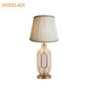 GobekUsa Blue Ceramic Table Lamp | Post Modern American Style | Bedroom Living Room Lighting