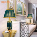 GobekUsa Blue Ceramic Table Lamp | Post Modern American Style | Bedroom Living Room Lighting