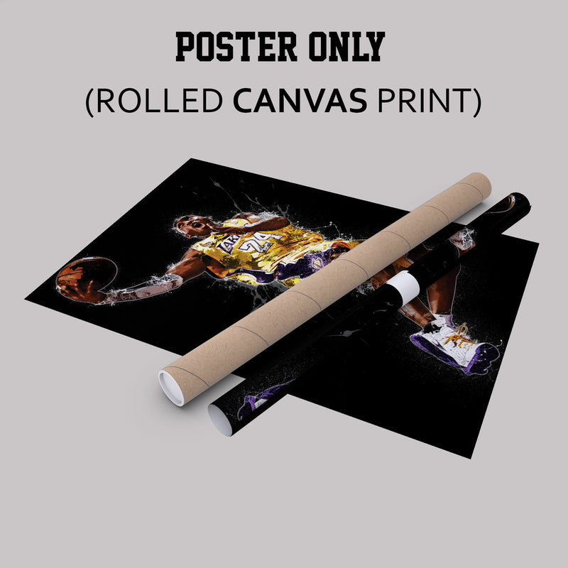 Kobe Bryant Dunk Poster Los Angeles Lakers Basketball Painting Hand Made Posters Canvas Print Kids Wall Art Man Cave Gift Home Decor