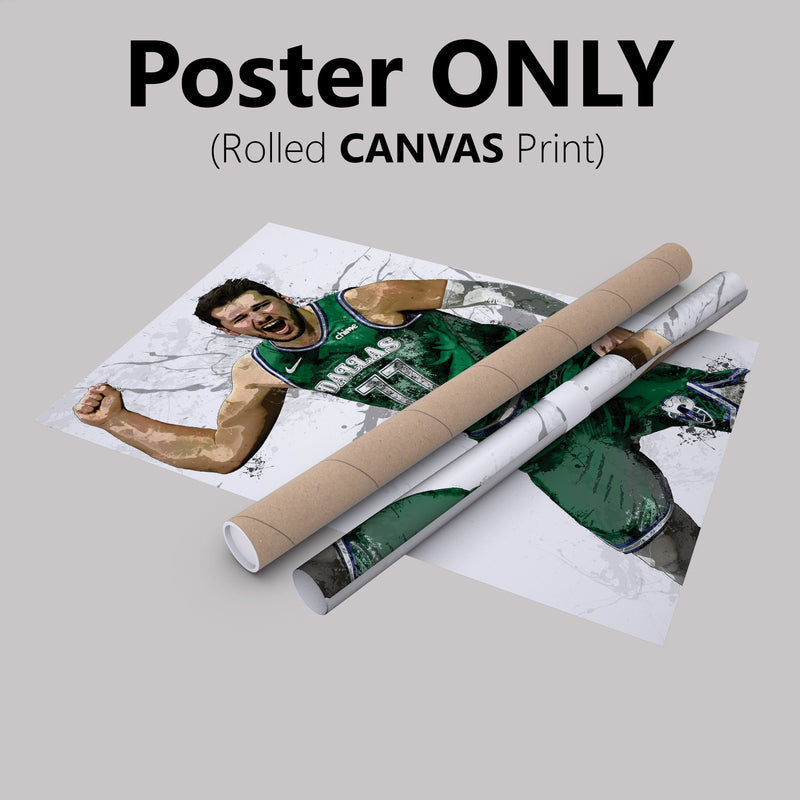 Luka Doncic Art Poster Dallas Mavericks Basketball Hand Made Posters Canvas Print Kids Wall Art Man Cave Gift Home Decor