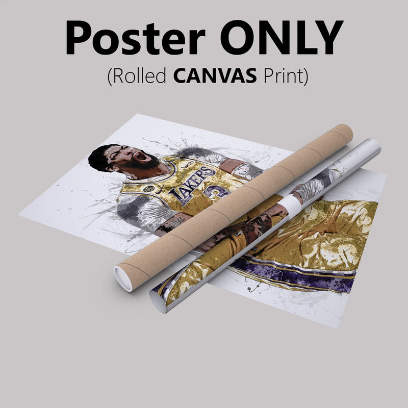 Anthony Davis Poster Los Angeles Lakers Basketball Painting Hand Made Posters Canvas Print Kids Wall Art Man Cave Gift Home Decor