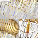 GobekUsa Postmodern 16-Light Gold Island Chandelier with Crystal Icicles