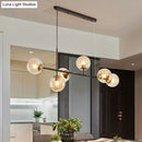 GobekUsa Postmodern 6-Light Island Lamp with Glass Ball Shades for Dining Rooms
