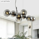 GobekUsa Postmodern 8-Head Glass Island Pendant for Dining Room Lighting
