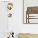 GobekUsa Postmodern Clear/Amber/Smoke Grey Glass Single Brass Wall Lamp