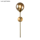 GobekUsa Postmodern Clear/Amber/Smoke Grey Glass Single Brass Wall Lamp