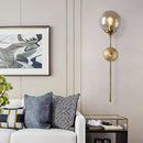 GobekUsa Postmodern Clear/Amber/Smoke Grey Glass Single Brass Wall Lamp