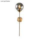 GobekUsa Postmodern Clear/Amber/Smoke Grey Glass Single Brass Wall Lamp