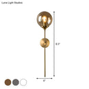 GobekUsa Postmodern Clear/Amber/Smoke Grey Glass Single Brass Wall Lamp