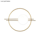 GobekUsa Postmodern Wall Mounted Sconce Light with White Glass Shade in Black/Brass