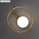 GobekUsa Postmodern Wall Mounted Sconce Light with White Glass Shade in Black/Brass