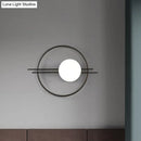 GobekUsa Postmodern Wall Mounted Sconce Light with White Glass Shade in Black/Brass