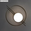 GobekUsa Postmodern Wall Mounted Sconce Light with White Glass Shade in Black/Brass