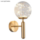 GobekUsa Postmodern Ball LED Starry Wall Sconce with Glass Shade - Bedroom Wall Lighting