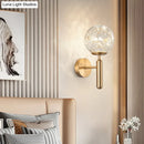 GobekUsa Postmodern Ball LED Starry Wall Sconce with Glass Shade - Bedroom Wall Lighting