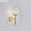 GobekUsa Postmodern Ball LED Starry Wall Sconce with Glass Shade - Bedroom Wall Lighting