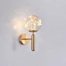 GobekUsa Postmodern Ball LED Starry Wall Sconce with Glass Shade - Bedroom Wall Lighting