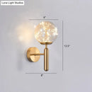 GobekUsa Postmodern Ball LED Starry Wall Sconce with Glass Shade - Bedroom Wall Lighting