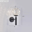 GobekUsa Postmodern Ball LED Starry Wall Sconce with Glass Shade - Bedroom Wall Lighting